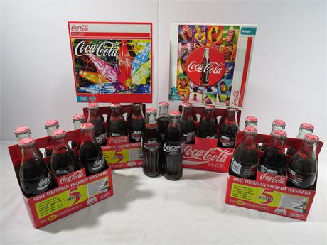 COCA-COLA Heisman Series Archie Griffin Bottles & Puzzles
