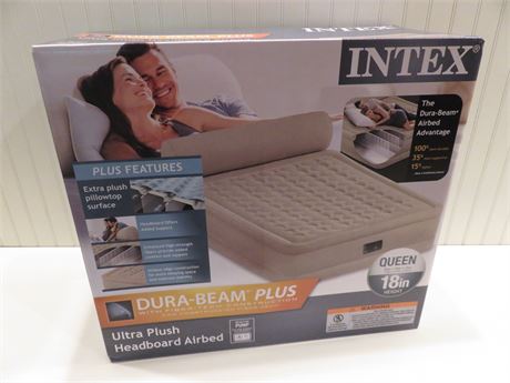 INTEX Dura-Beam Plus Queen Headboard Air Bed