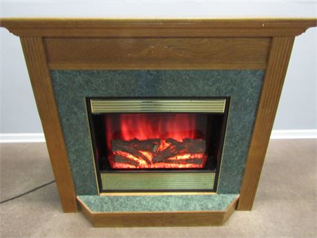 Electric Fireplace and Mantle, Easily Moveable