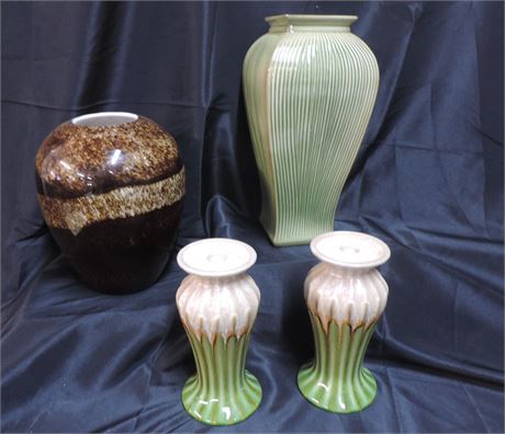Large Pottery Vases / Candle Holders