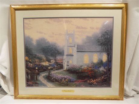 Transitional Design Online Auctions - Thomas Kinkade 'Blossom Hill ...