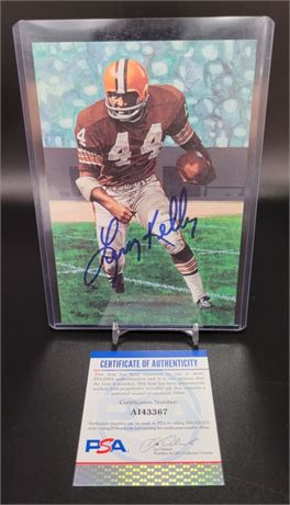 Leroy Kelly Cleveland Browns Autographed and PSA Certified 1994 Artwork