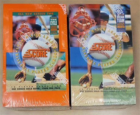 1994 Score Baseball Series 1 and Series 2 Factory Sealed Wax Boxes