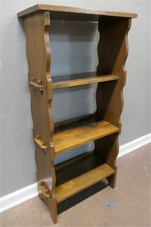 Rustic Solid Wood Peg Open Shelves