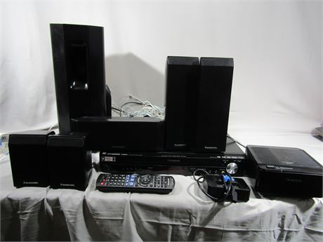 Panasonic SC-PT750 Home Theater System Speakers, Sub roofers, Remote receiver