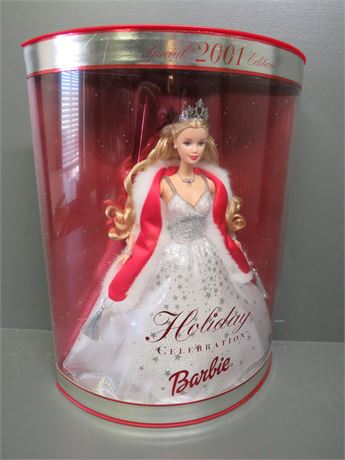 2001 Holiday Celebration Barbie Doll Special Edition
