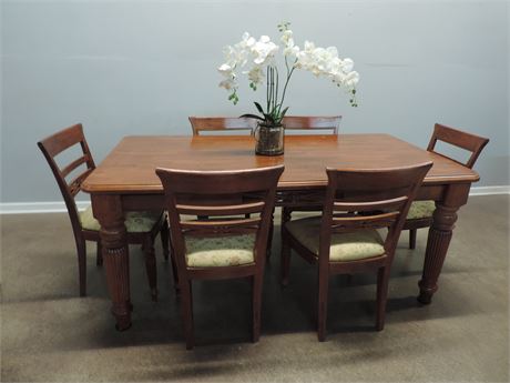 Solid Wood Dining Table / 6 Chairs