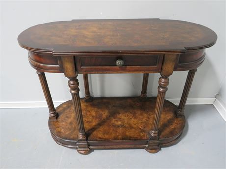 Burled Console Table