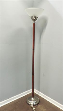 Torch Style Frosted Glass Floor Lamp