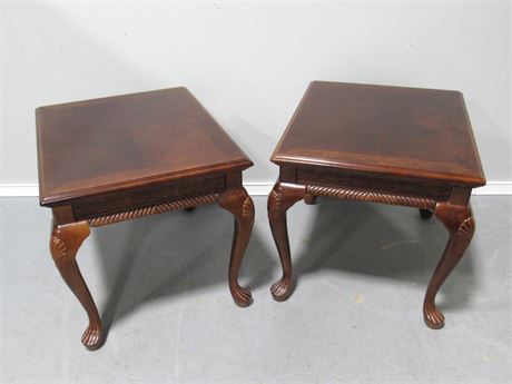 2 End/Side Tables - Cabriole Legs - Nice Details