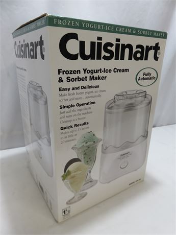 CUISINART Frozen Yogurt / Ice Cream / Sorbet Maker
