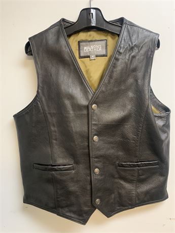 WILSON LEATHER Black Leather Vest