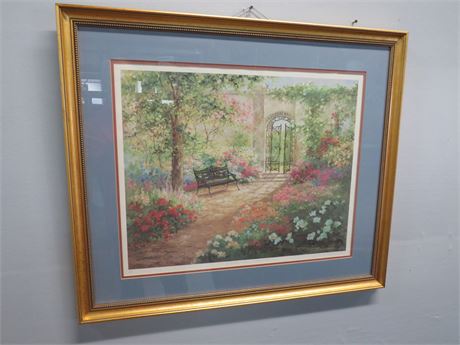 ROWENNA DODGE ANDERSON "Victorian Garden" Limited Edition Lithograph
