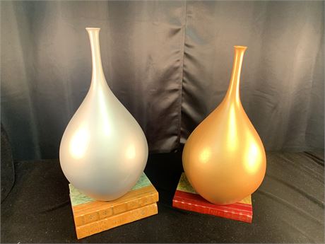 "ISSA" Gold  and Silver Vases