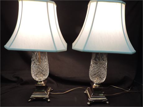 Pair of REMBRANDT Crystal Lamps