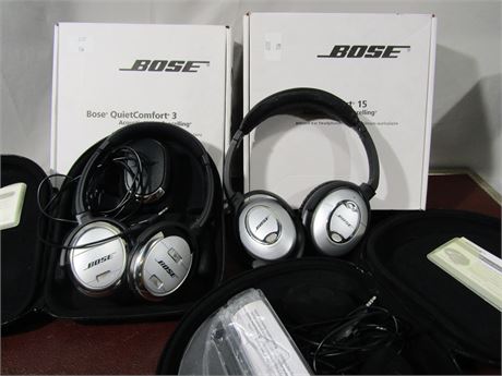 Bose Quiet Comfort 3, and 15 Headphones