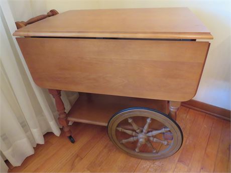 Colonial Style Maple Serving Cart