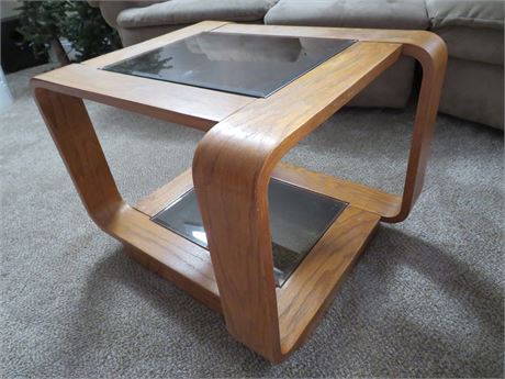 Mid-Century Lou Hodges Style Oak End Table