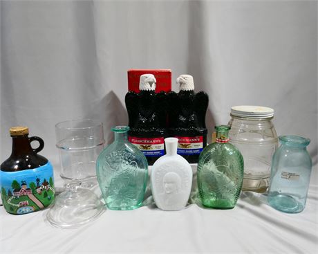 Antique/Vintage/"New" Glass Bottle Jars Bicentennial,A&D CHAMBERS &FLEISCHMANN'S