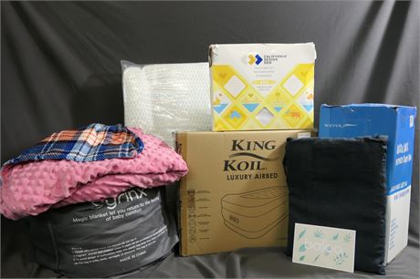 Syrinx Weighted Blanket, & Luxury Air Bed by King Koil in this Twin Bedding Set