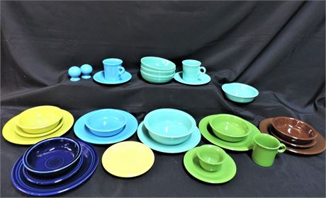 Blue Green Yellow Fiestaware Collection