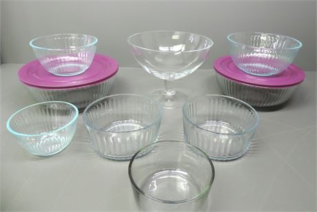 Sculptured Glass PYREX Bowls
