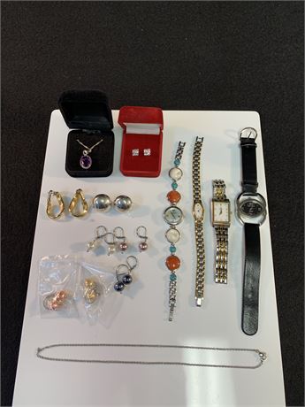 Lot of Misc. Jewelry, Some Sterling