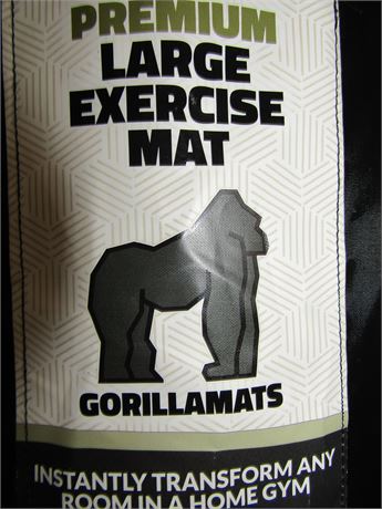 Gorillamats Premium Large Exercise Mat in Large Carrying Pouch, New