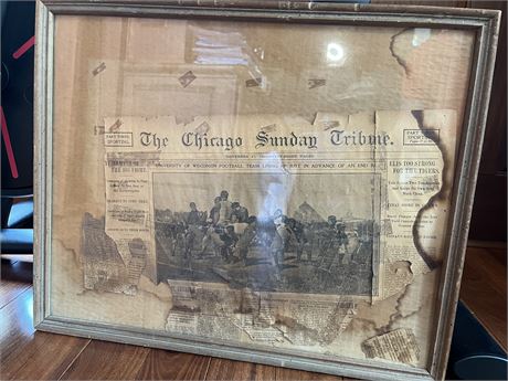 1901 Newspaper / Framed / The Chicago Sunday Tribune
