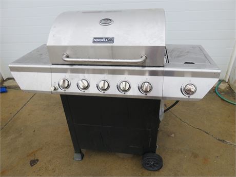 NEXGRILL 5-Burner Gas Grill with Stainless Steel Side Burner