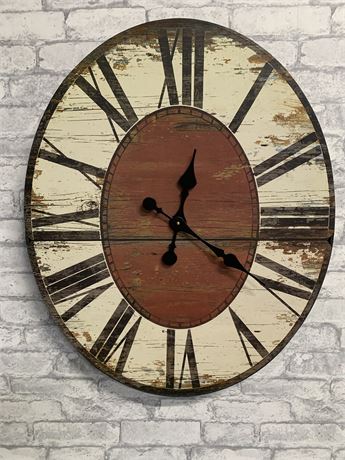 Battery Operated Wood Wall Clock