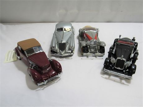 4 - 1:24 Scale Misc. Diecast Cars - Franklin Mint and Danbury Mint
