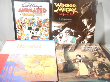 Animated Art Book Collection, Hercules, Snow White, Disney Characters, and Mccay