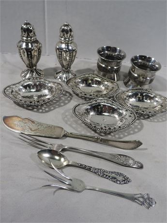 Sterling Silver Tableware Lot