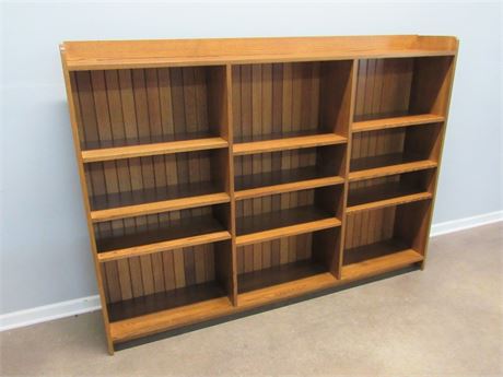 3-Wide Display/Bookcase with Adjustable shelves