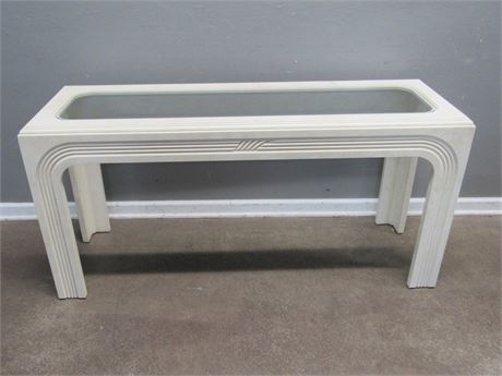 Sofa Table with Glass Top Insert