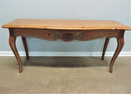 Ornately Carved Solid Wood Sofa Console Table