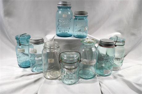 BALL, LUSTRE, ATLAS, DREY Canning Jars & others is various sizes