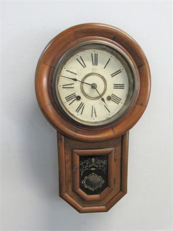 Antique Pendulum/Regulator Wall Mount Clock