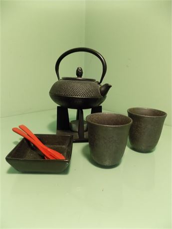 Japanese Mini Iron Tea Set
