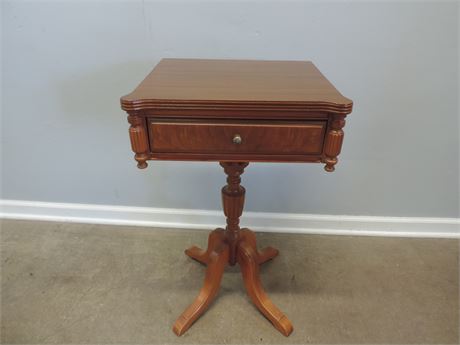Solid Wood Occasional Pedestal Table