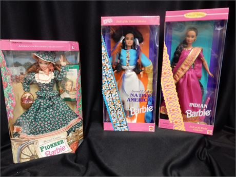 Collectible Pioneer Barbie, Native American, Indian Barbie Dolls
