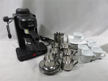 KRUPS Espresso Maker & Serving Sets