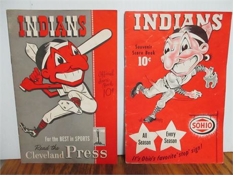 1947 & 1948 Cleveland Indians Scorebooks