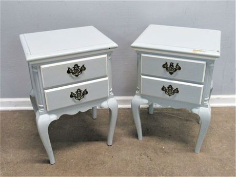 2 Painted 2-Drawer Nightstands