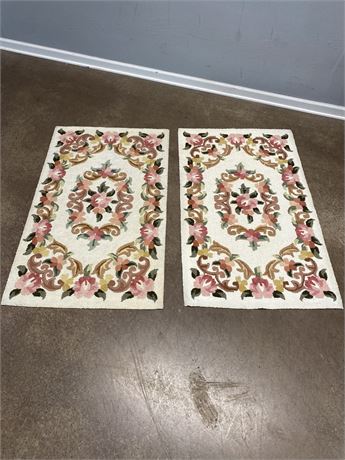 Pair of Floral Design Rugs