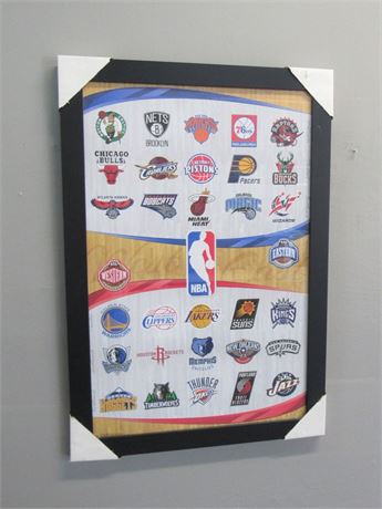 New - NBA Framed Team Logo Poster