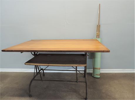 Large Vintage Drafting Table