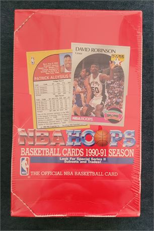 1990-91 NBA HOOPS Factory Sealed Wax Box Series 2 look for Michael Jordan!