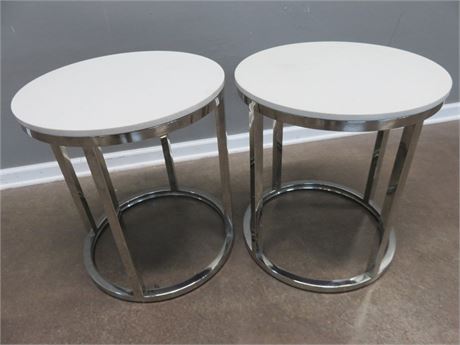 2 Round Top End Tables